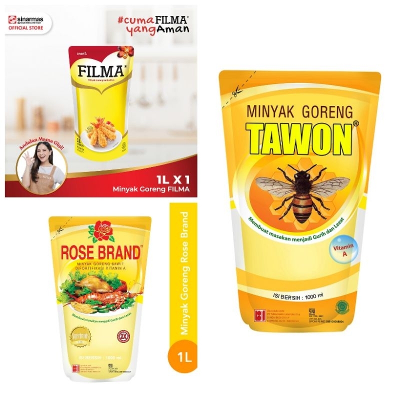 

Free Packing kardus Minyak Goreng Sawit Rose Brand Rosebrand Tawon 1 liter Filma 1liter