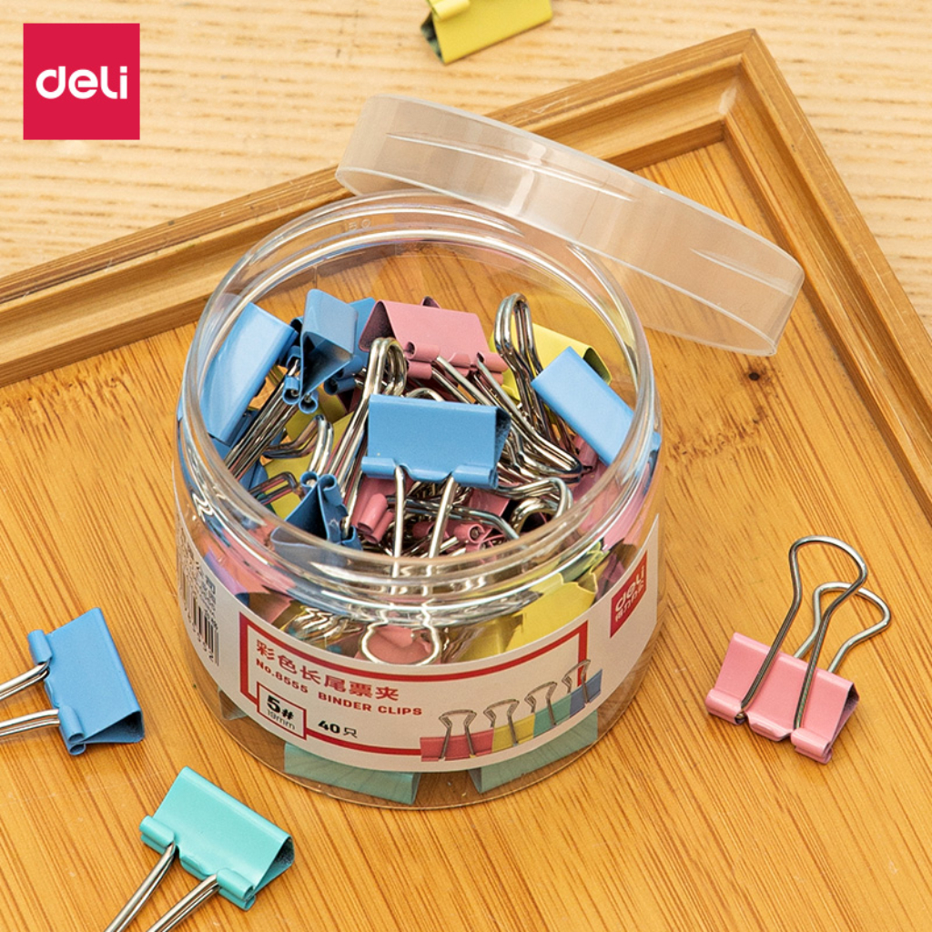 

Deli Binder Clips 19mm 40pcs Warna-Warni No.8555