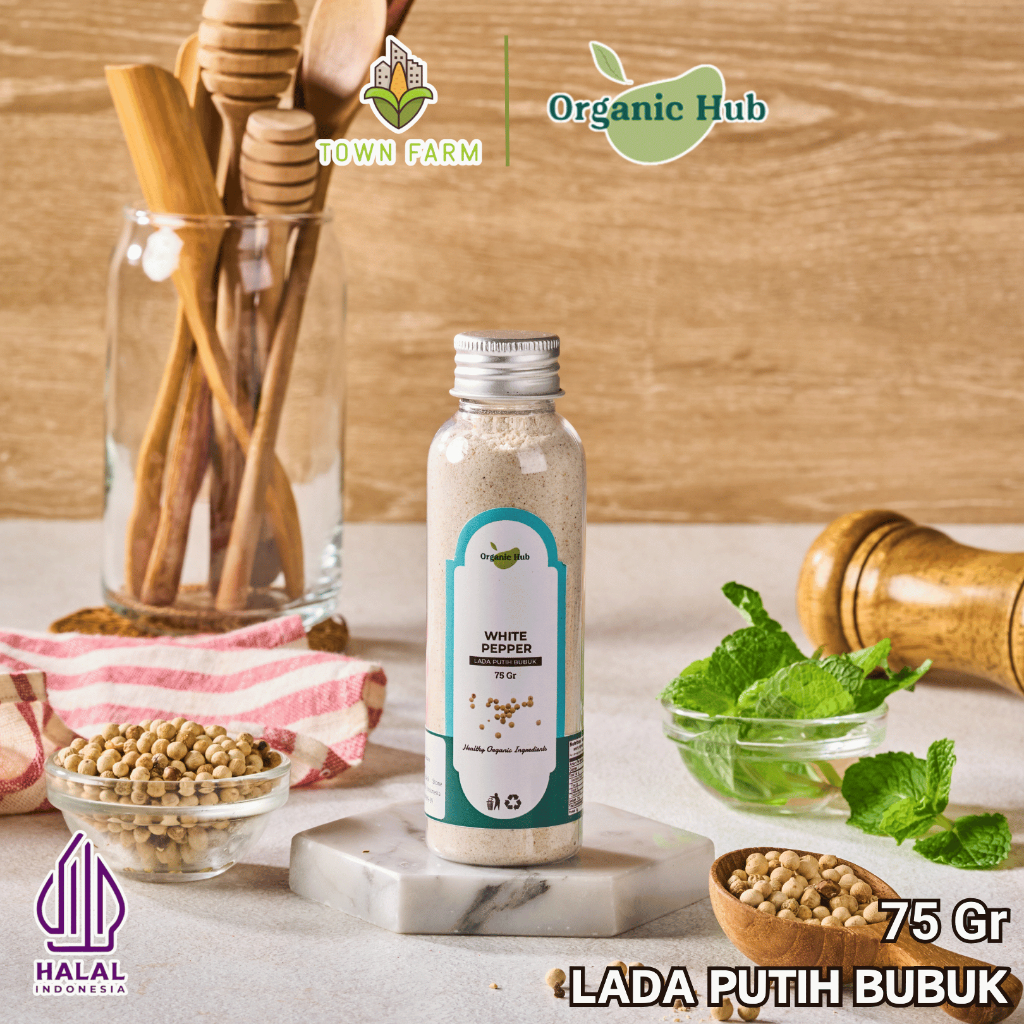 

Organic Hub Lada Bubuk Putih Premium Quality Rempah Bumbu Masak Dapur White Pepper Powder 75gr