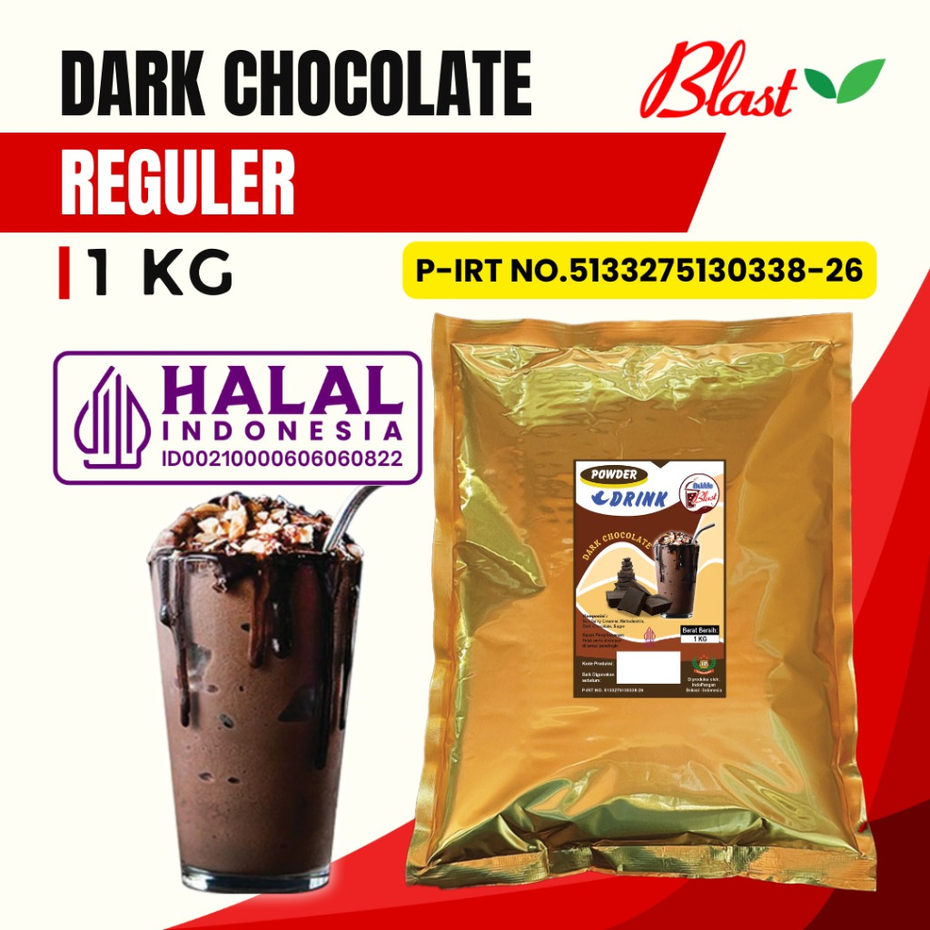 

Bubuk DARK COKLAT 1 KG - Bubuk MInuman Rasa Dark Cokelat - MIX Creamer + Gula / Powder Drink