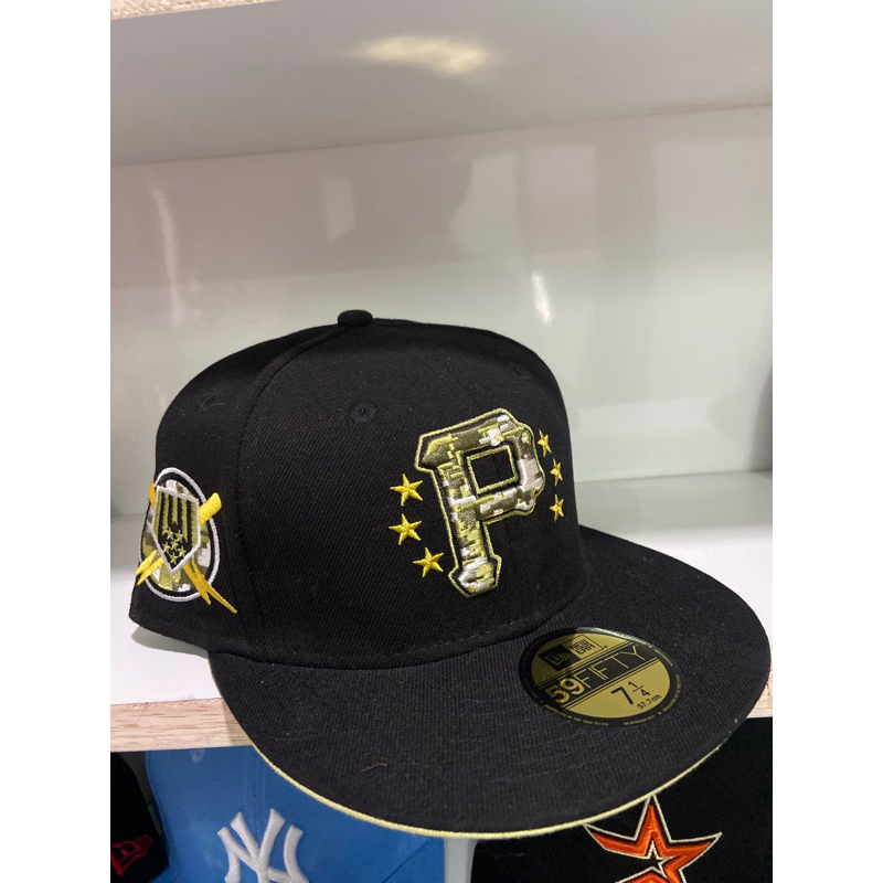 Topi New era fitted buildup pittsburgh pirates hitam