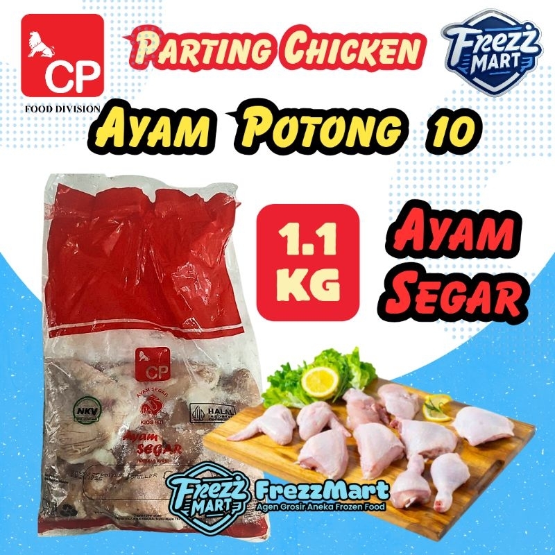 

Ayam Potong 10 CP Kemasan 1.1kg Ayam Bersih Frozen Beku Chicken Parting.