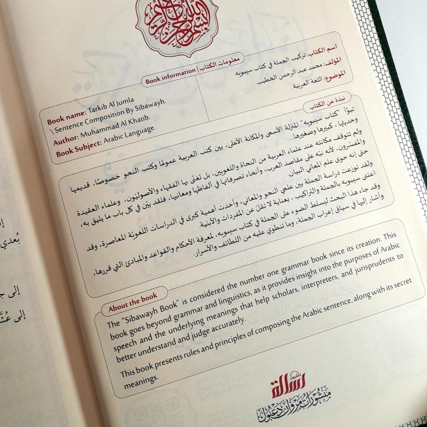 Jual Kitab Tarkib Al Jumlah fi Kitab Sibawaih Tarkibul Jumlah | تركيب الجملة في كتاب سيبويه - دراسة نحوية تطبيقية Impor Original di Toko Kitab Alresalah