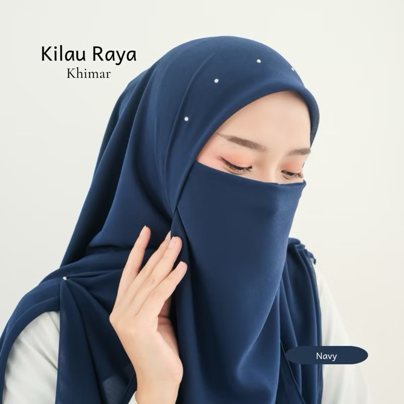 Kilau Raya Khimar / Khimar Syar'i Swarovsky Free Cadar 3Layer
