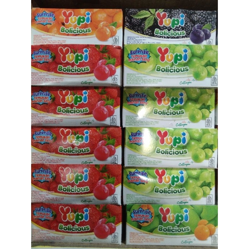 

Permen Yupi Bolicious isi 24Pcs/Kotak