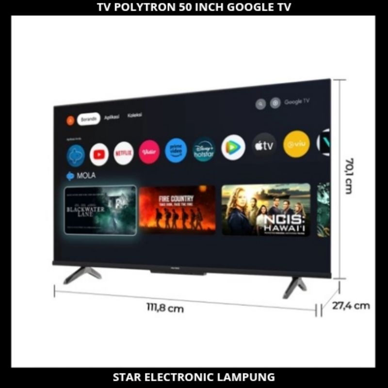 TV LED POLYTRON 50 INCH GOOGLE TV 50UG5959
