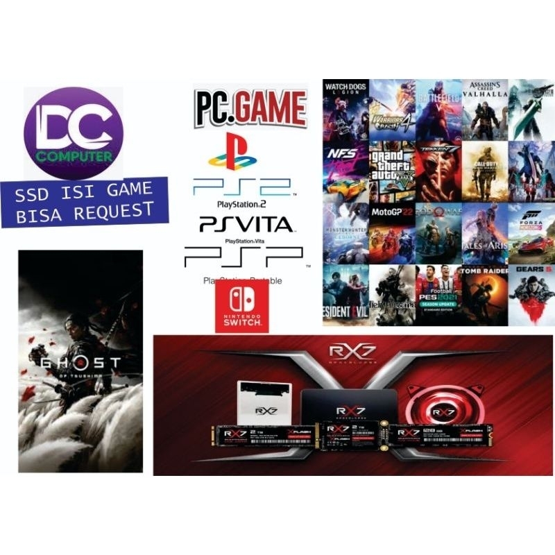 Ssd 1tb isi game full plug and play