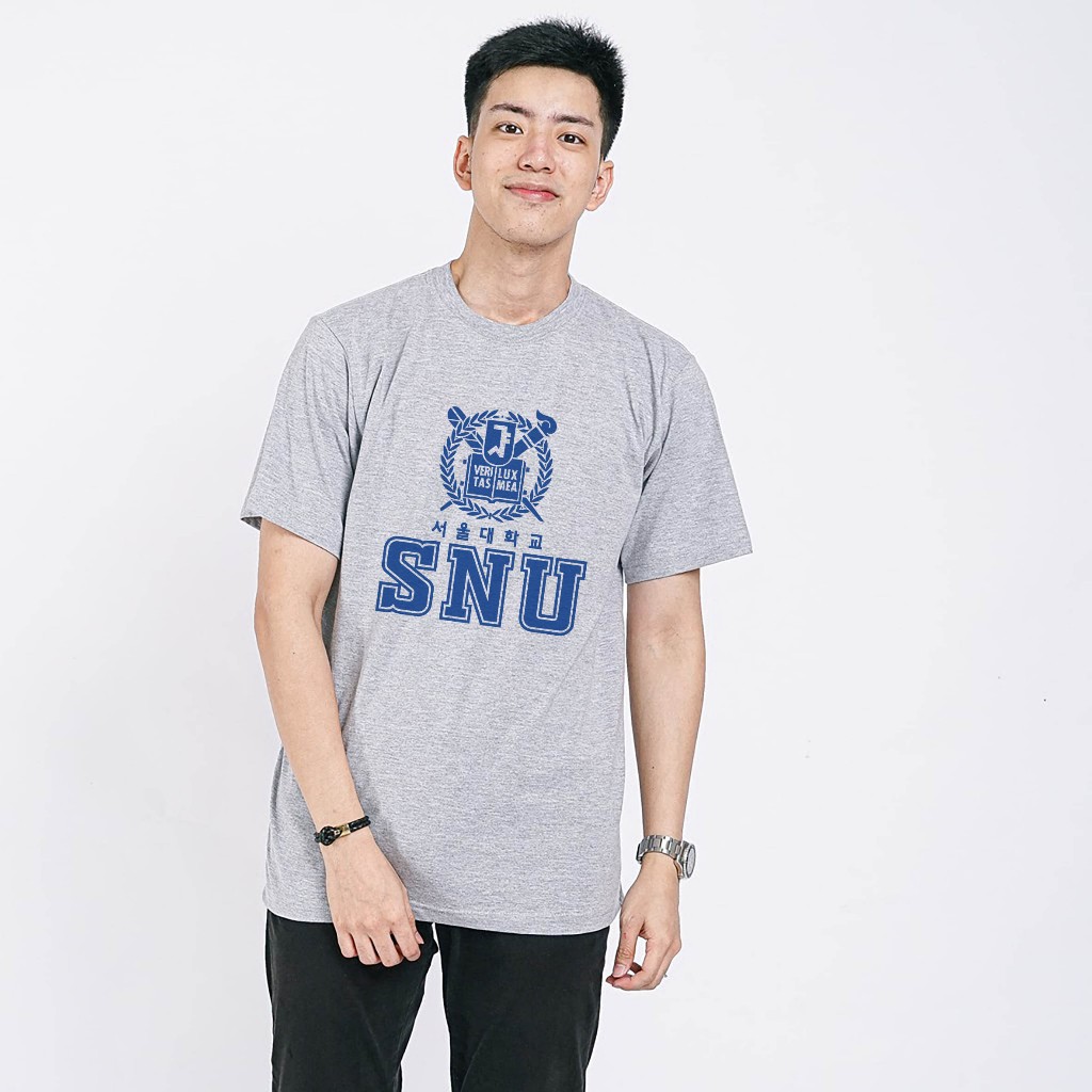 Kaos Baju Seoul National University SNU KoreaShort Sleeve Cotton T-shirt Clothing