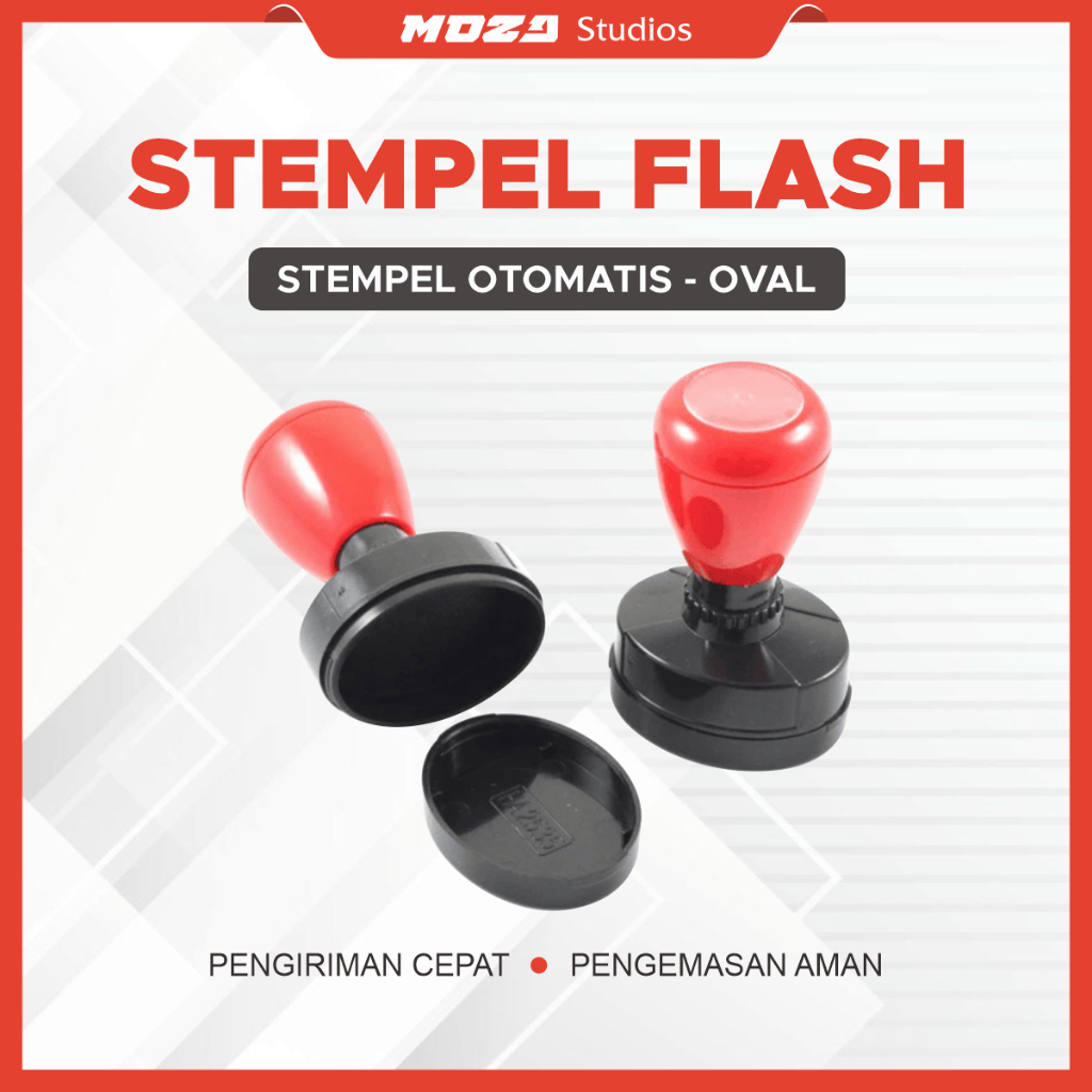 

Stempel Flash Kilat Otomatis - Model Oval Custom