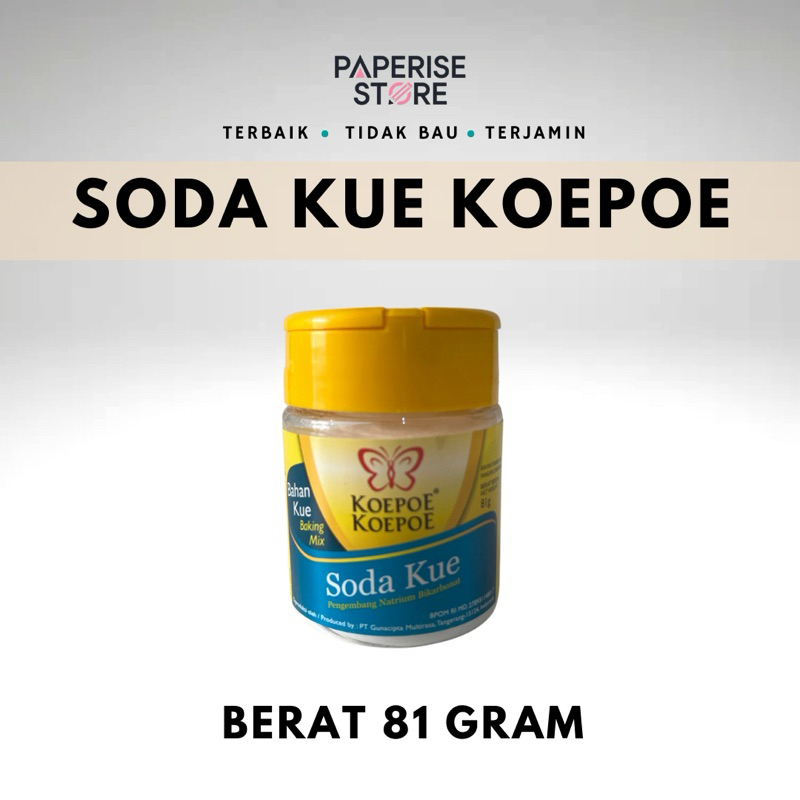 

Soda Kue Merk Koepoe Koepoe 81 Gram Pengembang Adonan Bolu Biskuit Kue Kupu Original Halal BPOM