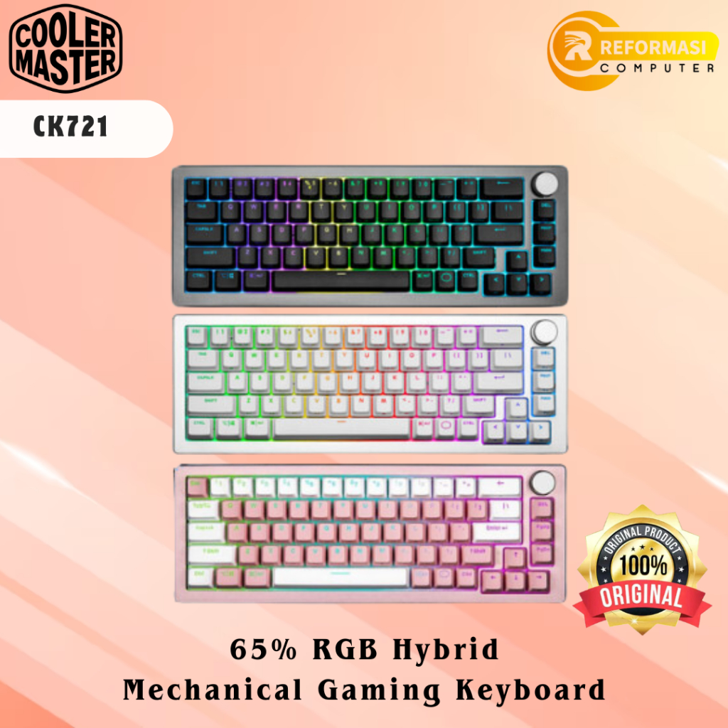 COOLER MASTER Keyboard Cooler Master CK721 65% RGB Mechanical Gaming Keyboard