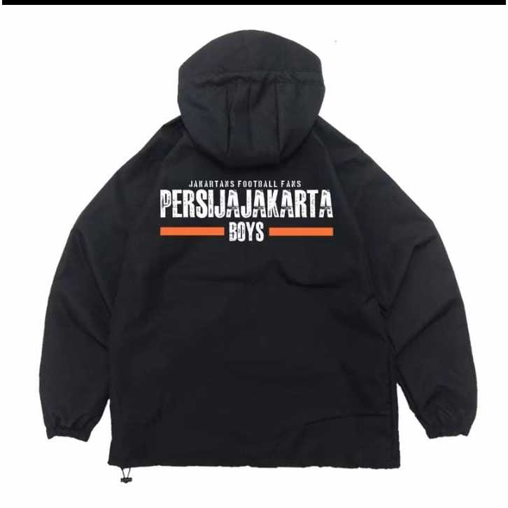 JAKET CASUAL CAGOULE GROPCORE SABLON ULTRAS PERSIJA JAKARTA PRIA WANITA DISTRO logo persija jakarta 