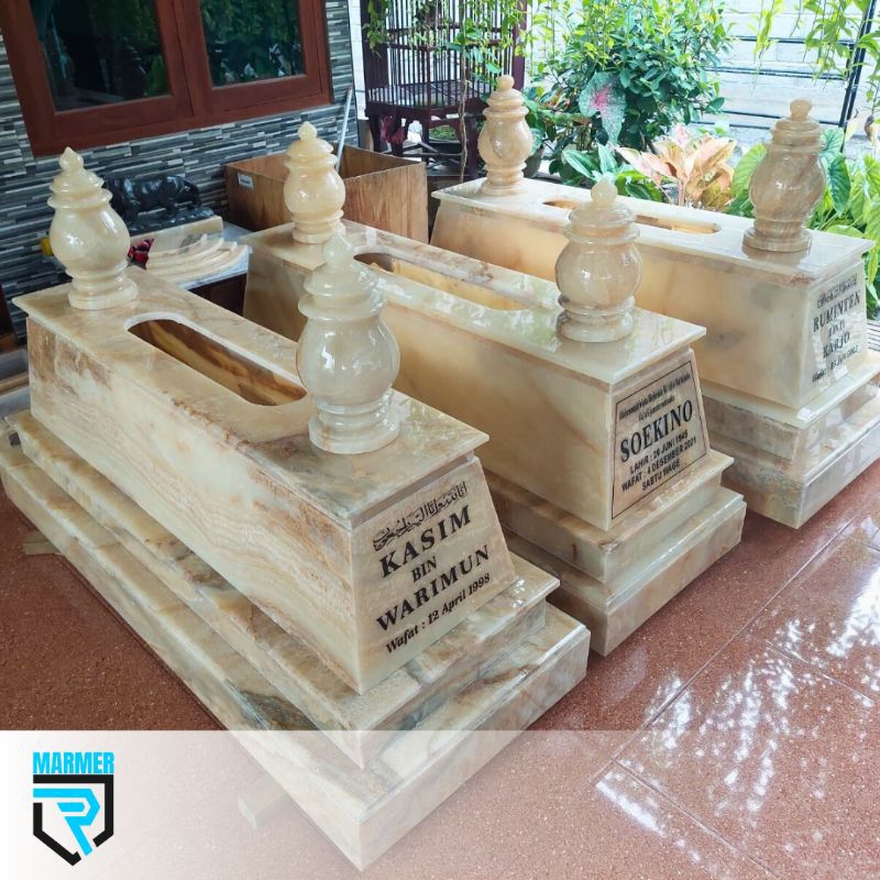 Kijing Makam Model Jawa Mataram Bahan Batu Onix Super Glossy