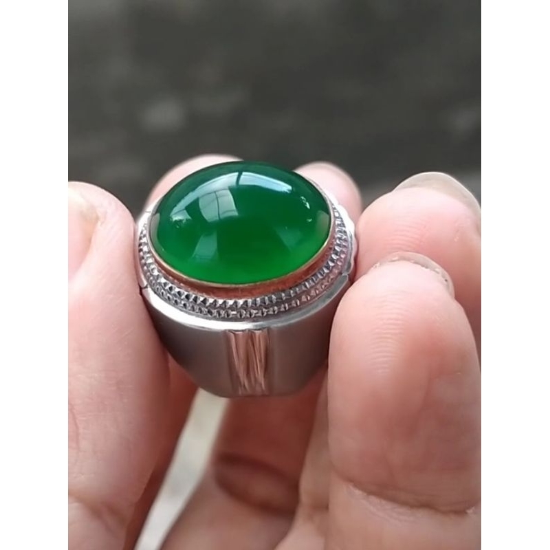 CINCIN BATU HIJAU GARUT CIKOLAK + MEMO MRI  SUPER HQ BUKAN BACAN DOKO KALIMAYA ZAMRUD PIRUS TOPAZ SA