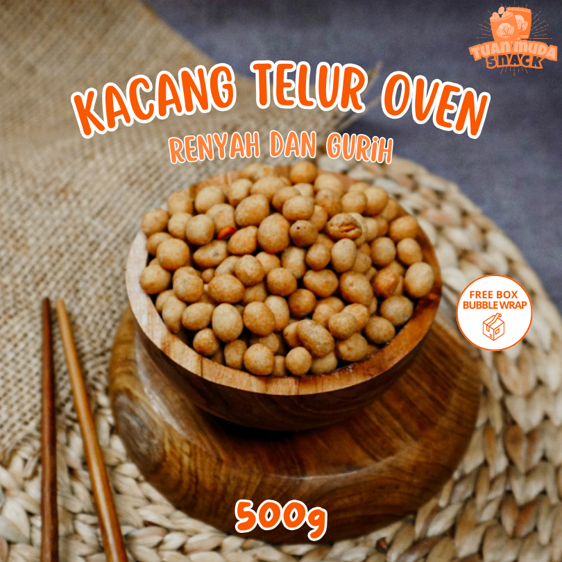 

Camilan Kacang Telur Kacang Oven 500g Renyah Gurih Enak