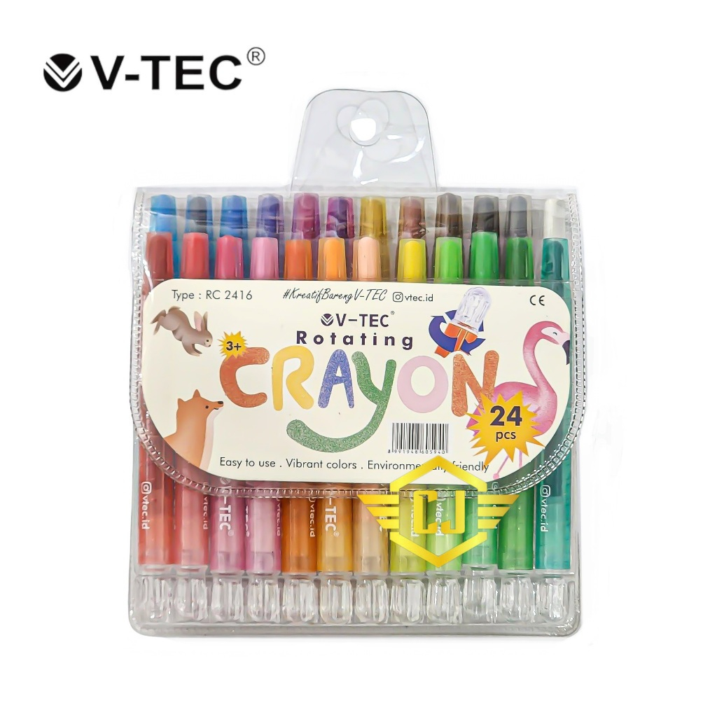 

VTEC ROTATING CRAYON RC 2416 CRAYON PUTAR - 24 WARNA