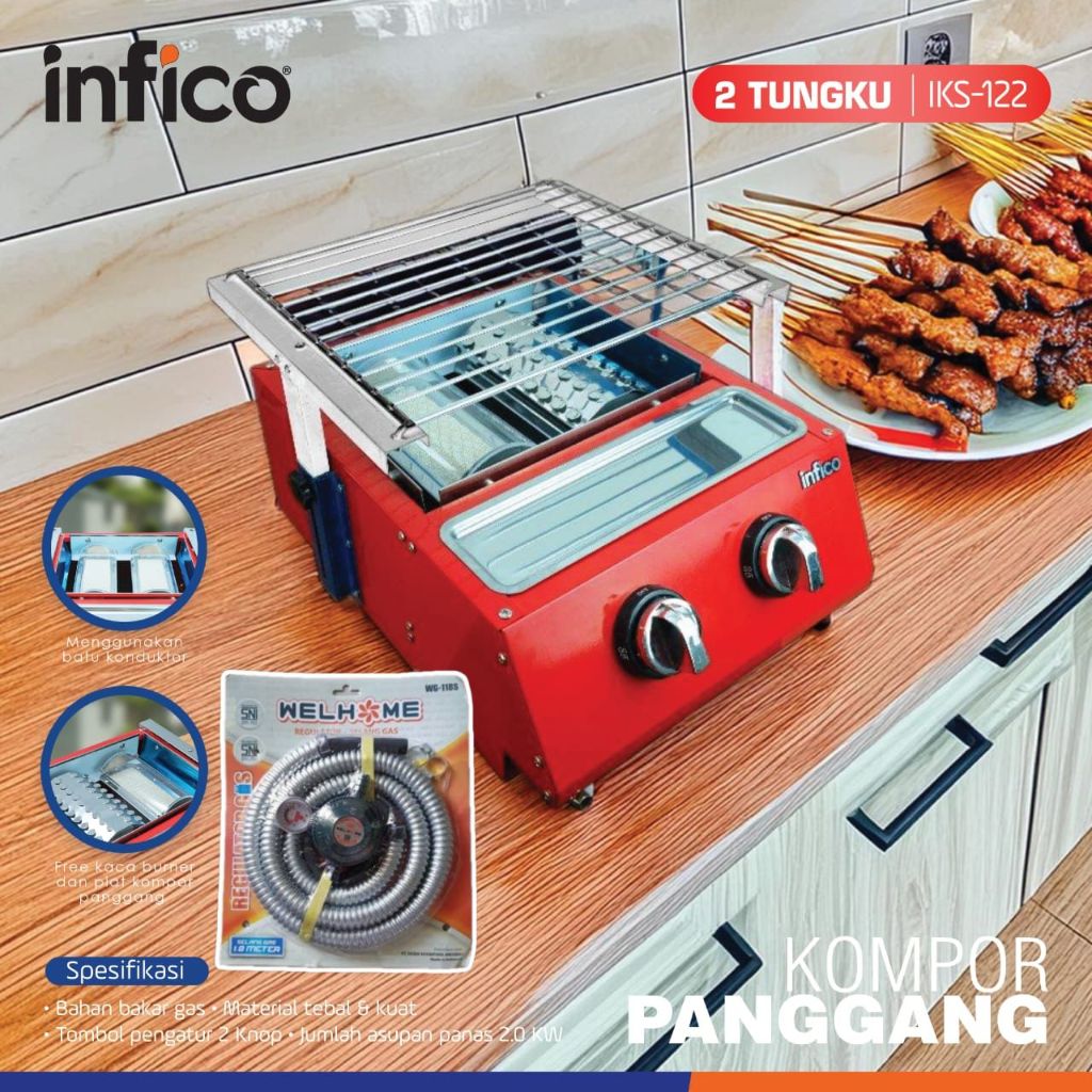 Os3- Kompor Panggang Infico 2 Tungku/3 Tungku/4 Tungku -Termurah