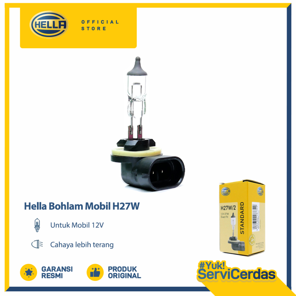 Bohlam Mobil HELLA H27W/2 12V - Lampu Mobil