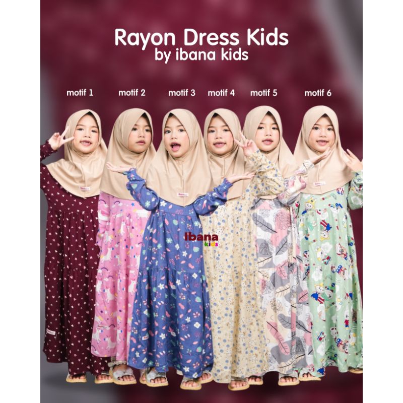 DRESS RAYON KIDS - Hanya Gamis - BY IBANA KIDS