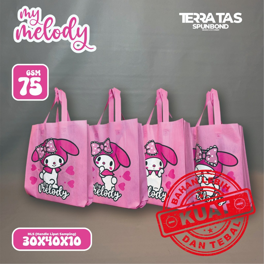 

Premium Special Edition Tas Spunbond Sanrio My Melody 75 GSM 30x40x10 Pink