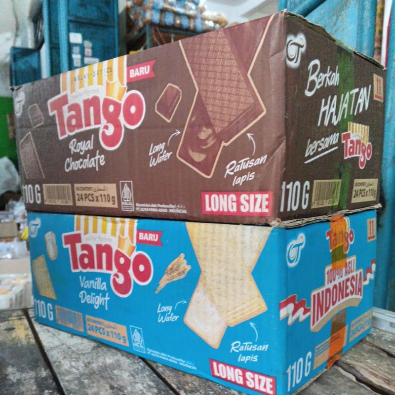 

[tobekasi] 1 dus isi 24 pcs Wafer Tango Royal Chocolate Vanilla Delight 110gr Tango wafer