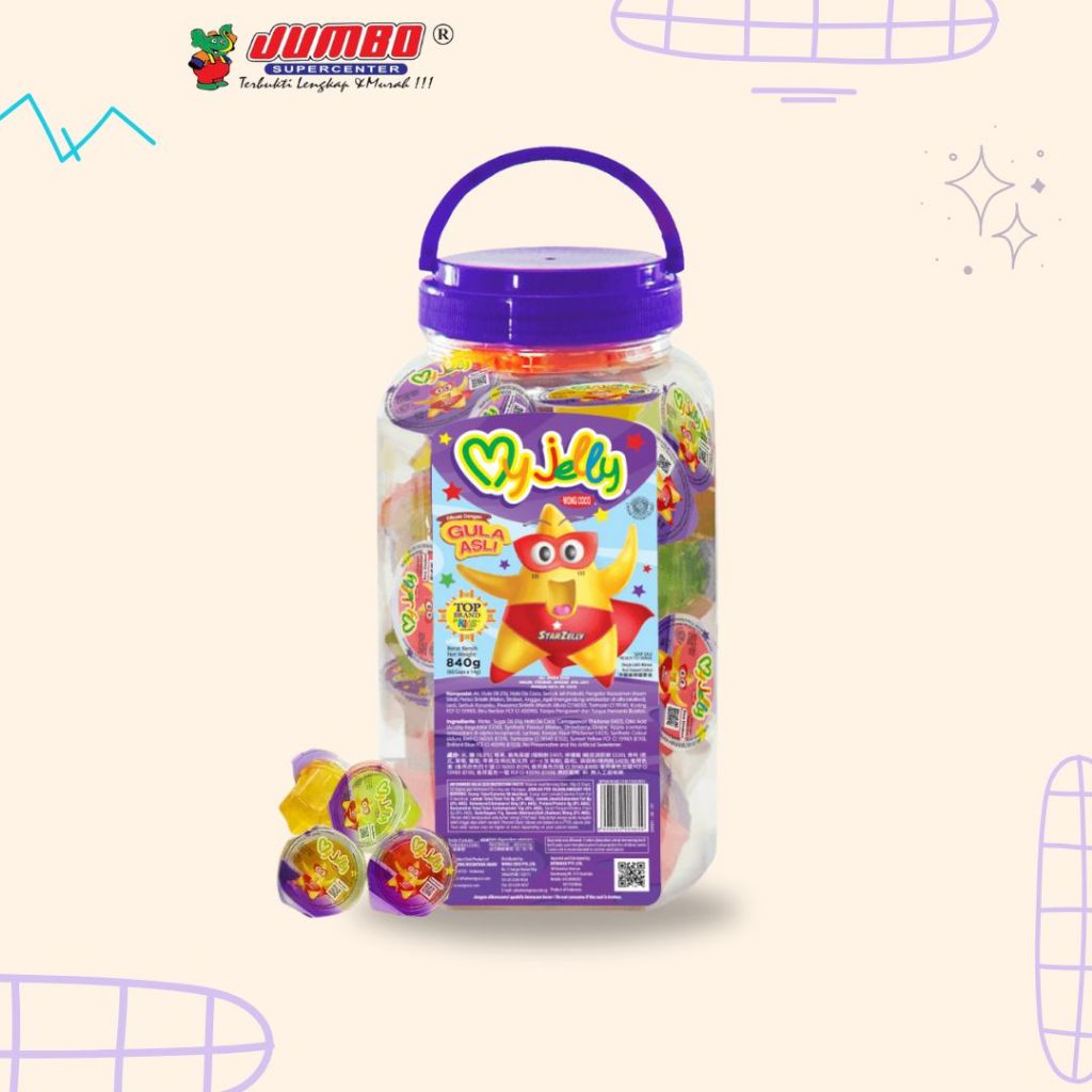 

Wong Coco My Jelly Toples 840g - Makanan Ringan - Pudding & Jelly