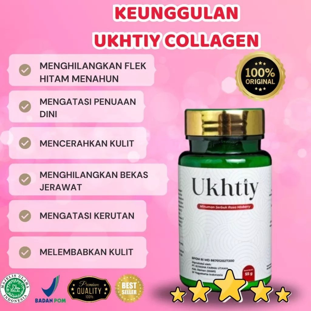 ukhtiy collagen | Memudarkan Flek Hitam , Penuaan Dini , Pemutih Badan