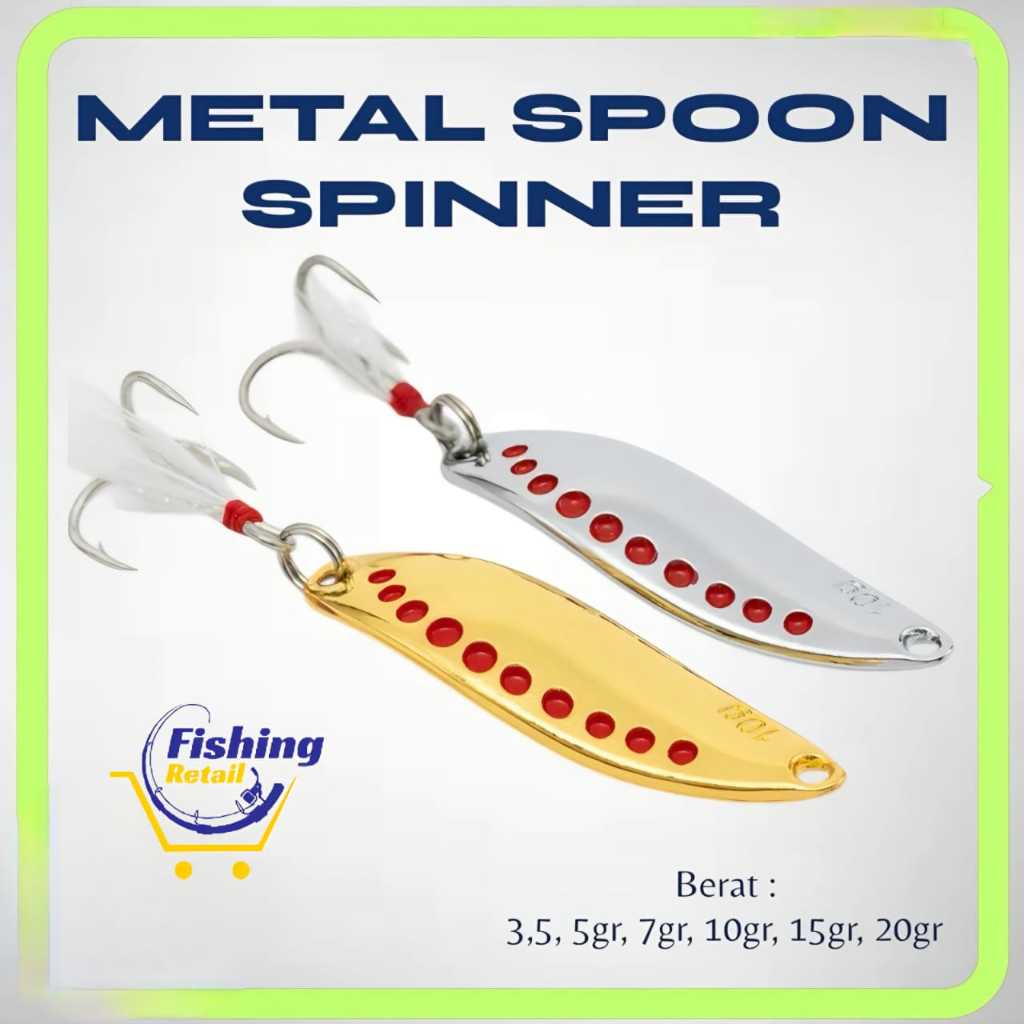Metal Spoon Spinner Lure Micro Jig Umpan pancing Jigging Ultralight