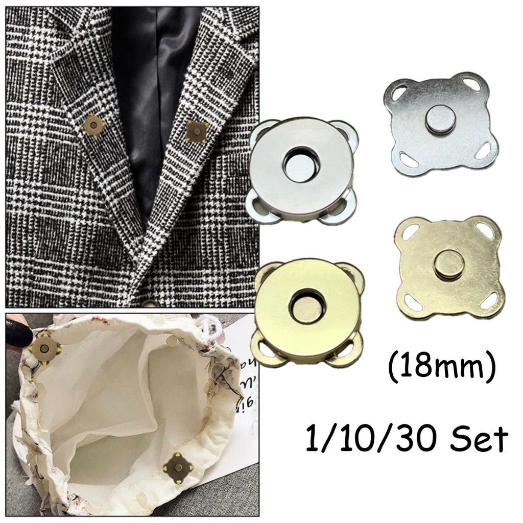 Kancing Magnet Jahit Diy Kancing Dompet Magnet Emas/Perak Kancing Magnet Tas Untuk Pengencang Tas