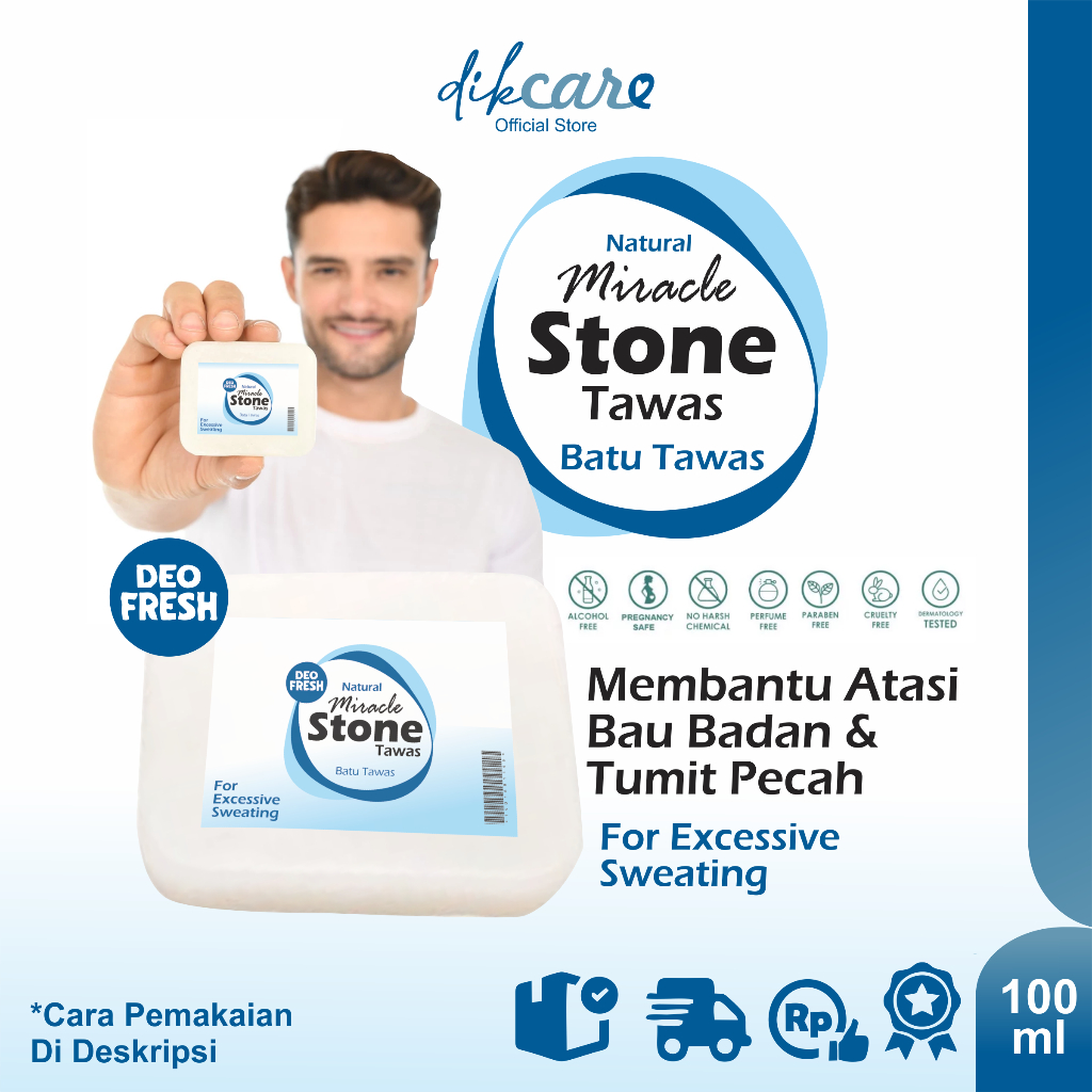 Batu Tawas Deodorant Antiperspirant untuk Ketiak, Memutihkan dan Menahan Keringat Berlebih