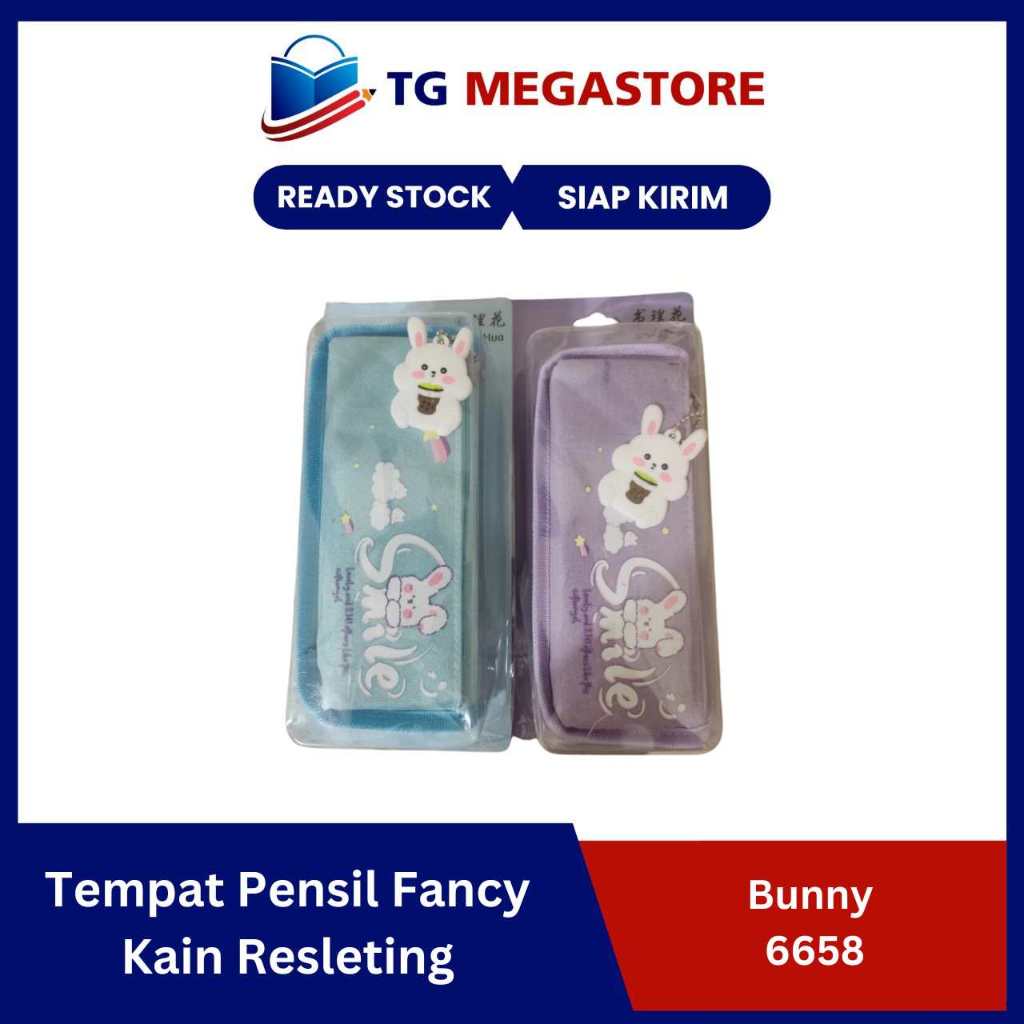 

Tempat Pensil Fancy Kain Resleting Bunny 6658