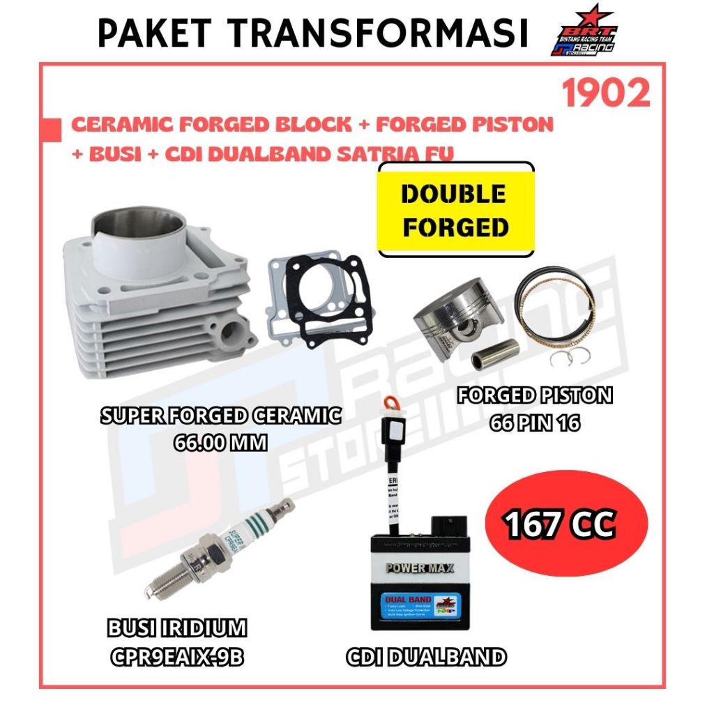 Paket Bore UP Satria FU - Block Ceramic - Piston - CDI - BRT Promo 1902