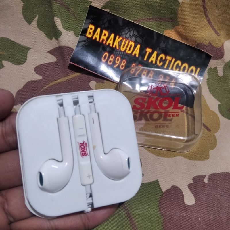 Headset Music Earset Mp3 Player Souvenir Beer Skol Bir Brazil Tidak Ada Tombol Terima Telpon Hanya T