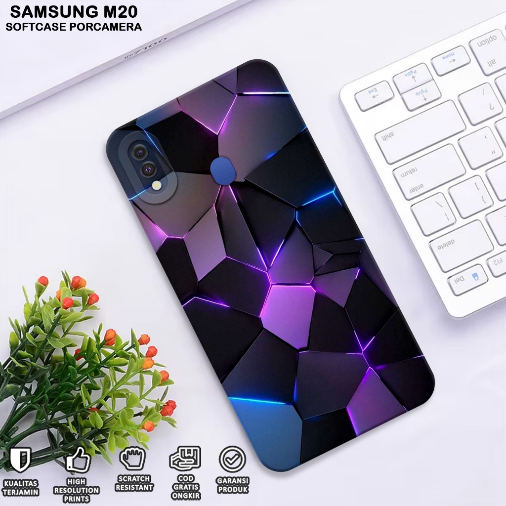 Case Hp Samsung M20 - Casing Hp Samsung M20 - Softcase Samsung M20 MOTIF ABSTRAK - Case Samsung M20 