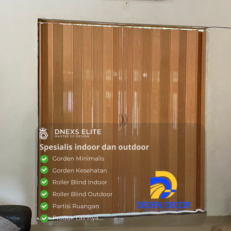 Partisi ruangan - pvc folding door dnexs elite terjamin kualitasnya anti rayap