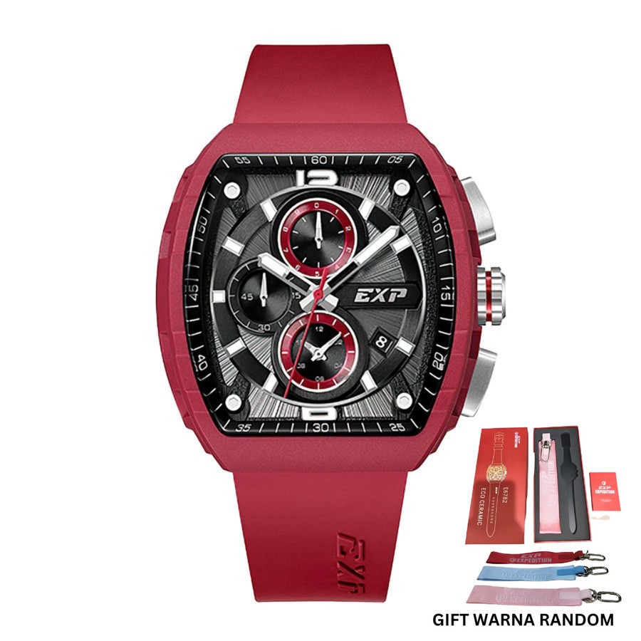 Jam Tangan Pria Expedition 6782 Merah Karet Merah