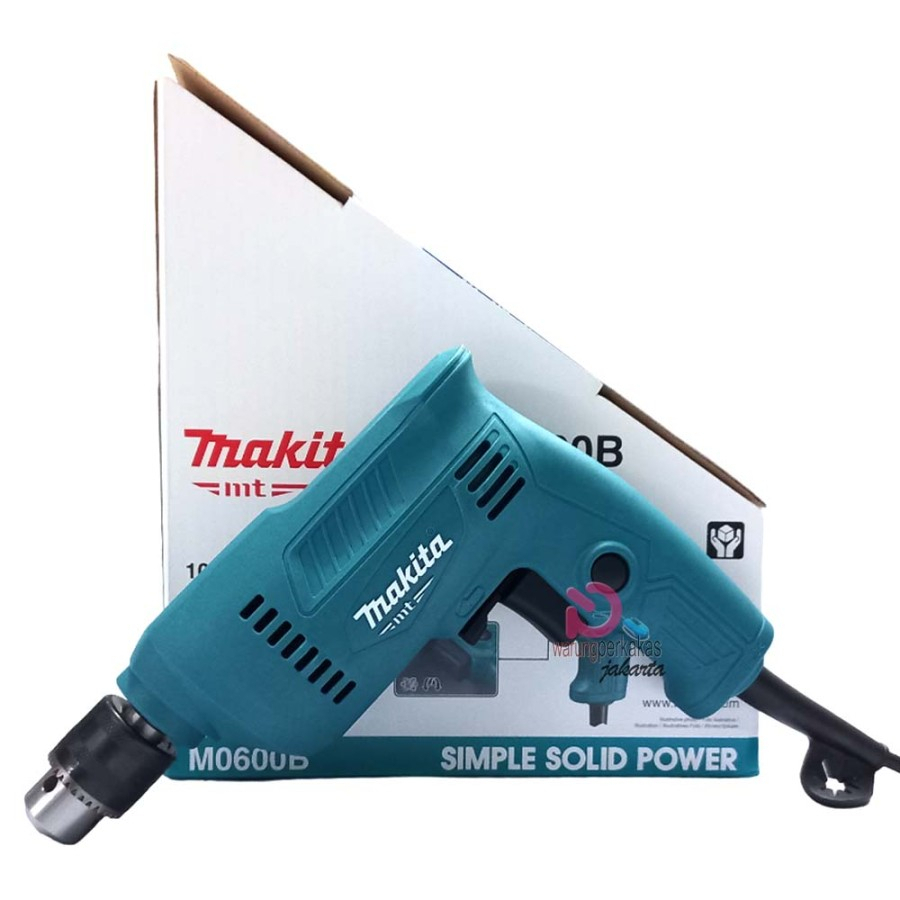 Makita Mesin Bor Tangan Listrik M 0600 B 400W 10MM Driver Drill M0600B Maktec MT 60