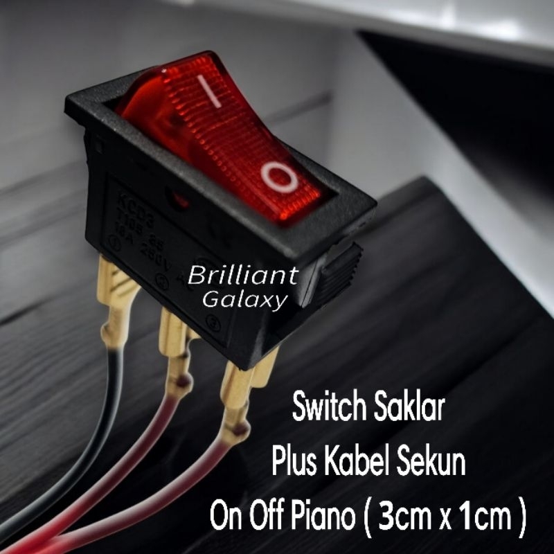 Switch Saklar On Off Piano Kecil - Bisa Dipakai Mobil Dan Motor