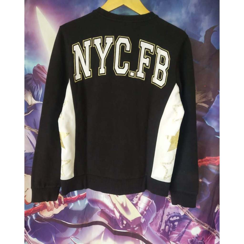 FUBU NYC.FB Star Pattern Crewneck Jaket Sweater Original Second Merch Japan Korea Brand Vintage Retr