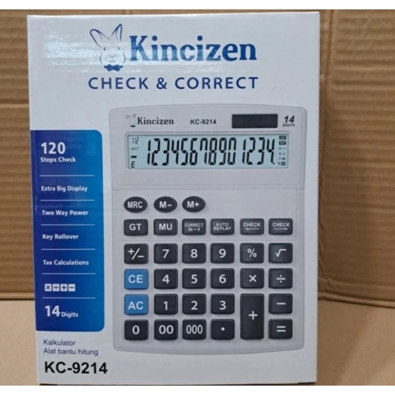 

Calculator / Kalkulator Besar KINCIZEN KC 9214 Check & Correct 14Digit