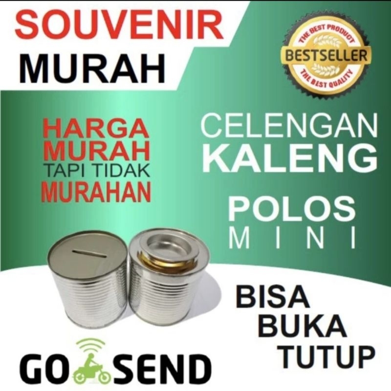 Celengan Kaleng Polos Mini Buka Tutup Souvenir