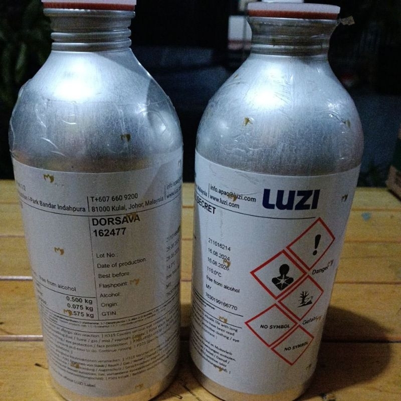Botol/Kaleng bekas bibit parfum LUZI 500 gr