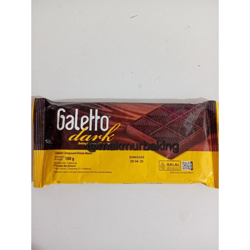 

Galetto Dark Chocolate 180Gr