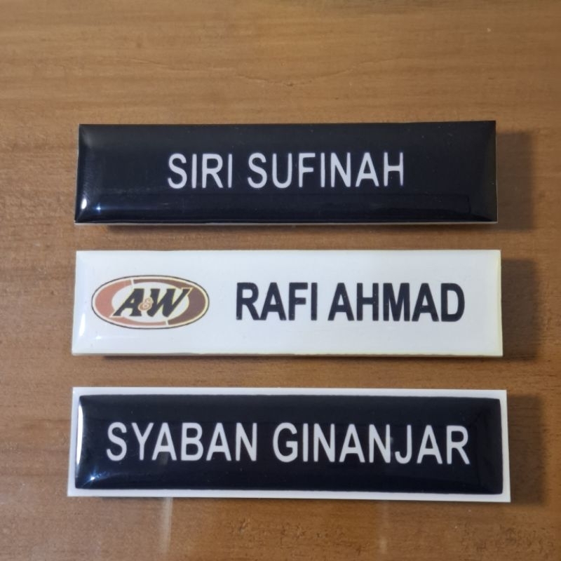 

Name Tag Papan Nama Dada Custom Akrilik Peniti Magnet