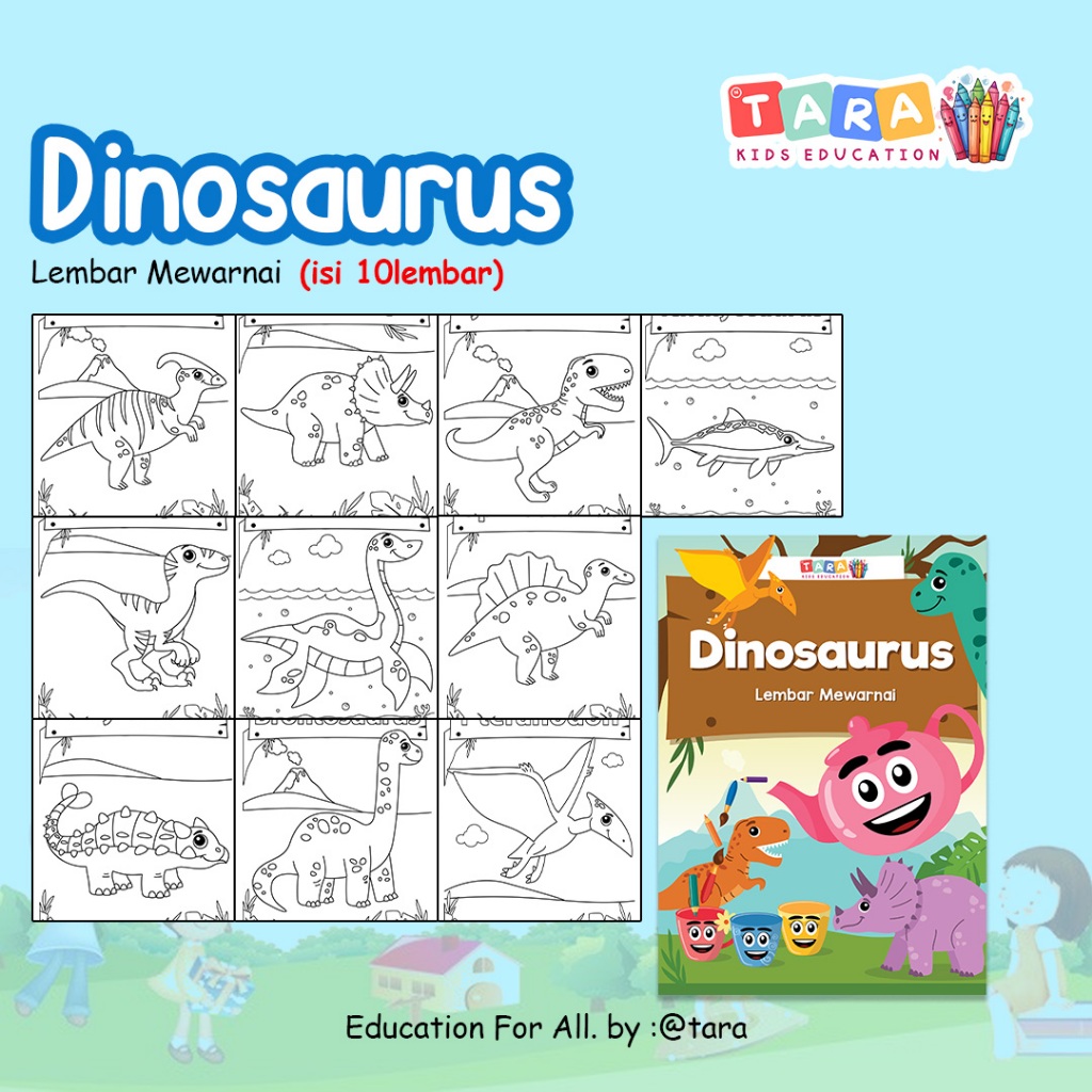 

KERTAS BUKU MEWARNAI DINOSAURUS