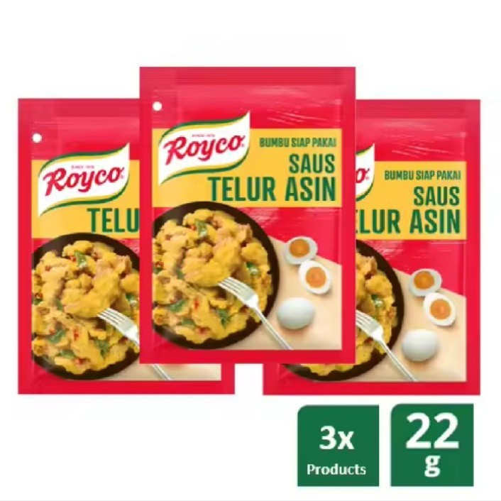 

[ Isi 3pcs ] Royco Bumbu Siap Pakai Saus Telur Asin 22gr