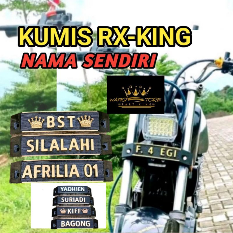 Kumis Yamaha RX-King RX Z RX S  Costum Nama GRATIS DUDUKAN BESI 2025