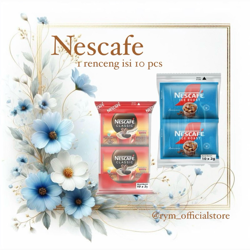 

Nescafe Ice Roast & Nescafe Clasik 1 Renceng isi 10 saset