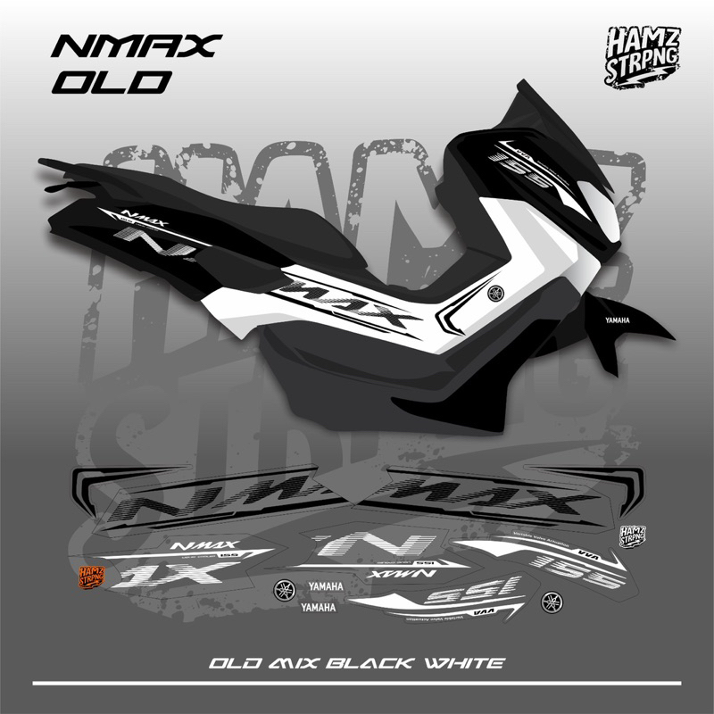 Striping Transparan All New Nmax Old Thailand Art Grid mix color (Bisa request Decal)