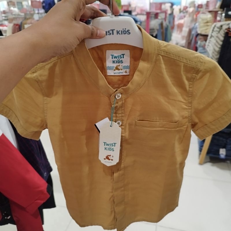 KEMEJA ANAK KOKO POLOS BY TWIST KIDS (4-14th) MATAHARI STORE